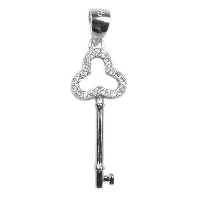 Infinitysilver Stříbrný přívěsek zirkonový klíček L446622
