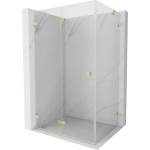 Mexen Lunar-F сгъваема душ кабина лява 85 x 80 см, прозрачна, златна матова - 836-085-080-55-00-L (836-085-080-55-00-L)