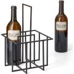 PHILIPPI Метална кошница / стойка за вино cubo - черна (ph-119004)