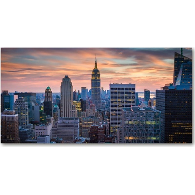 Foto obraz sklo tvrzené Manhattan New York 100x50 cm