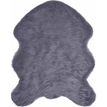 vidaXL Изкуствен килим от кожи Антрацит 50 x 80 cm Полиестер (42021606)
