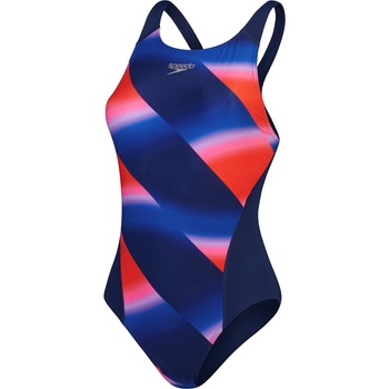 Speedo Womens Allover Digital Recordbreaker - Blue/Watermelon