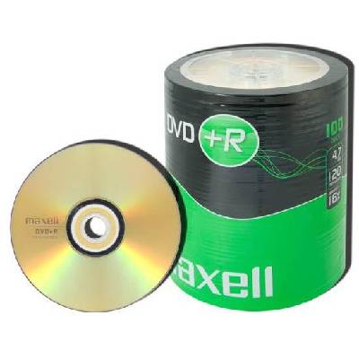 DVD+R MAXELL, 4, 7 GB, 16x, 100 бр (ML-DDVD-plusR4.7-100SH)