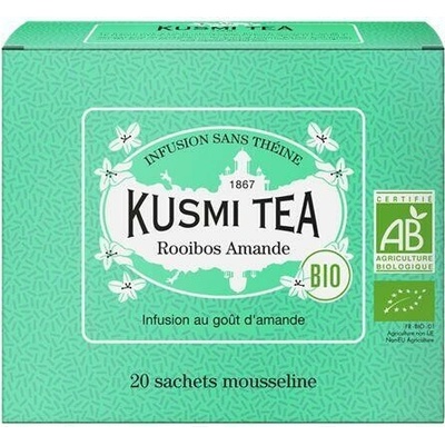 Kusmi Tea Sypaný Bio organický bylinný čaj Mandlový Rooibos 20 vrecúšok