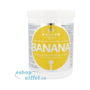 Kallos banánová posilující maska obsahující komplex vitamínů Banana Hair mask with multi-vitamin komplex 1000 ml