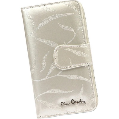 Pierre Cardin Perleťová lakovaná kožená peňaženka na karty