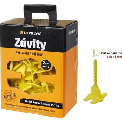 LEVELYS Závity priame 2mm/100ks