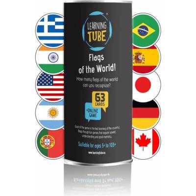 K-Toyz Образователна настолна игра Learning Tube: Flags Of The World (Английски език) (LT-008)