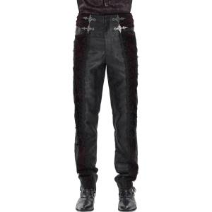 Devil fashion мъжки панталони DEVIL FASHION - Gothic - черни/винени - PT29802