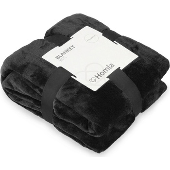 Homla polyester čierna Deka 150x200