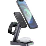 ACEFAST E3 3-in-1 Wireless Charger with MagSafe 15W - тройна поставка (пад) за безжично зареждане за iPhone с Magsafe, Apple Watch, AirPods Pro и други устройства с Qi безжично зарежда