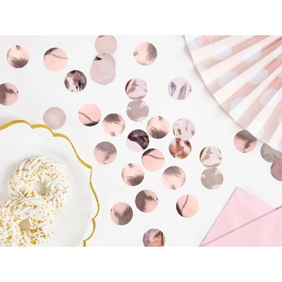 PartyDeco Ružovo-zlaté konfety 15 g