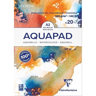 Clairefontaine Goldline Aquapad Glued Pad Скицник 20 A2 300 g (975723C)