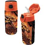 Graffiti Бутилка за вода Graffiti - Dragons, Със сламка, 500 ml (231414)