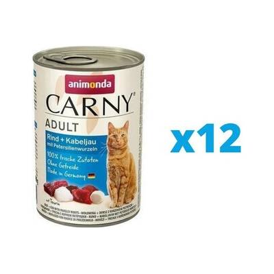 ANIMONDA Carny Hovädzie mäso / Treska s petržlenovou vňaťou 12 x 400 g