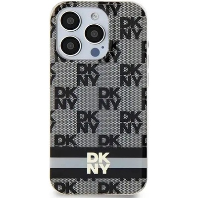 DKNY Кейс DKNY IML Checkered Mono Pattern & Printed Stripes MagSafe за iPhone 15 Plus / 14 Plus, черен (3666339269364)