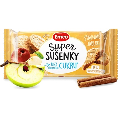 Emco Super sušenky Šťavnaté jablko 60 g