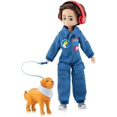 Lottie Finn panáčik so psíkom a astronautskými doplnkami