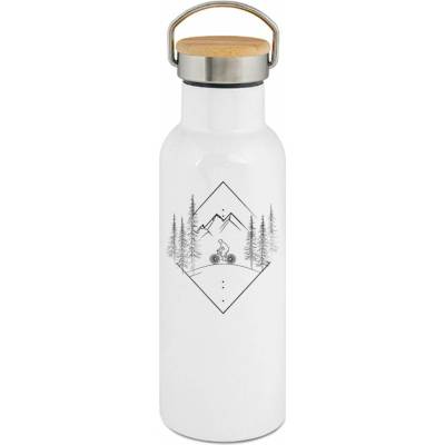 123TRIKO termoska Horský trail, černý potisk 500 ml