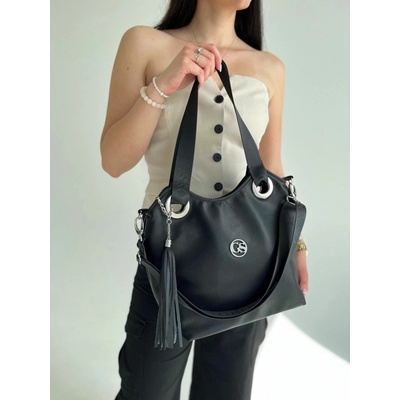 Grosso Väčšia kabelka na rameno GS-3777-black
