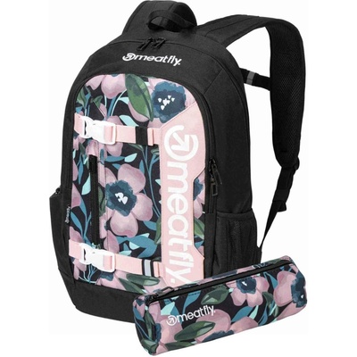 Meatfly Batoh Basejumper růžová Flowers 22L