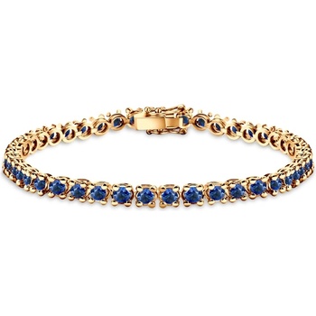 SAVICKI Тенис гривна Luminy 4, 5 мм: злато, сини сапфири