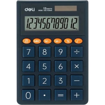 Deli Калкулатор Deli EM130, 12 разряден дисплей, джобен, черен (EM130)
