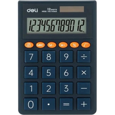 Deli Калкулатор Deli EM130, 12 разряден дисплей, джобен, черен (EM130)