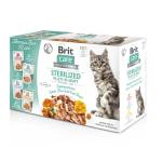 Brit CARE Филе от стерилизирана котка в сос, микс 12x85g