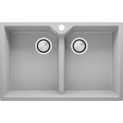 Твоят Стил Сива кухненска гранитна мивка с две корита Мадрид 80 Twin 780 х 500