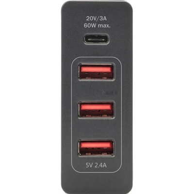 ASSMANN Digitus Universal USB мрежово зарядно, черен, 4 порта (DA-10195)