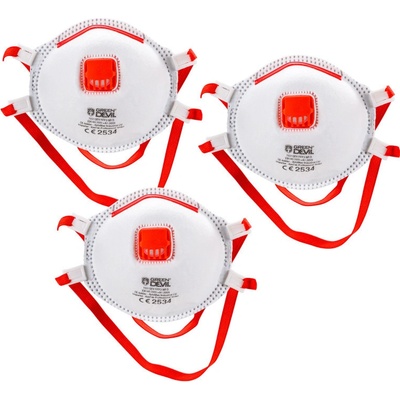 KesTek Ochranná maska proti jemnému prachu FFP3 s výdychovým ventilom 3 ks