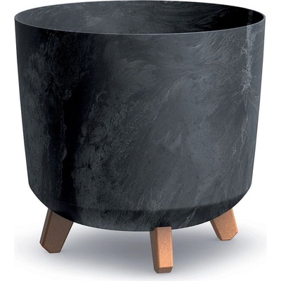 PROSPERPLAST Kvetináč GRACIA TUBUS BETON EFFECT 29,8 cm antracit