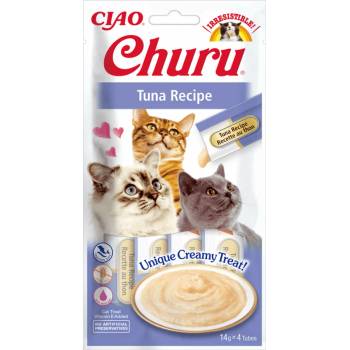 Inaba Churu Puree - Лакомство за котки нежен крем с риба тон 4 бр в опаковка х 14гр