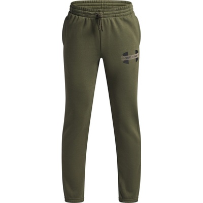 Under Armour RIVAL Fleece COLORBLOCK Khaki Čierna
