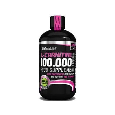 BioTechUSA Течен L-карнитин BioTech USA, L-Carnitine 100.000, 500 мл. , Ябълка, 752