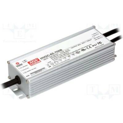 MEAN WELL HVGC-65-700B Napájecí zdroj: spínaný; LED; 65,1W; 9÷93VDC; 700mA; 180÷528VAC