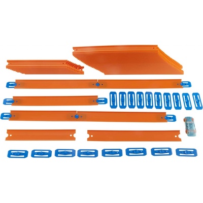 Mattel Hot Wheels Track Builder Rovné dráhy 12m + spojky + autíčko FTL69