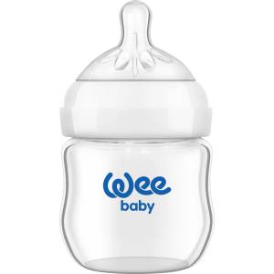 Wee Baby Бебешко стъклено шише Wee Baby - Natural, 125 ml (144) - ozone