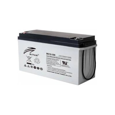 Ritar Оловна AGM Deep cycle батерия RITAR (DC12-150), 12V, 150Ah, 483 / 170 /241 mm F12/M8 RITAR, За соларни системи
