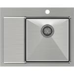 Quadron Вградена мивка от неръждаема стомана Quadron Unique Russel 116, полирана неръждаема стомана, 62x48 см, дясна (HB7911-RBS) Мивка за вграждане