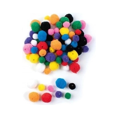 Playbox Pompom korálky 200 ks / 20+30 mm