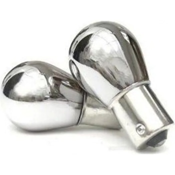 Универсални хромирани крушки за мигачи ba15s - с разминати пинове (zr04)