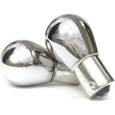 Универсални хромирани крушки за мигачи ba15s - с разминати пинове (zr04)