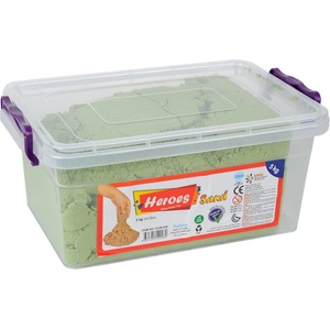 Heroes Kинетичен пясък Heroes - 5 kg, зелен (KUM-028.2) - baby