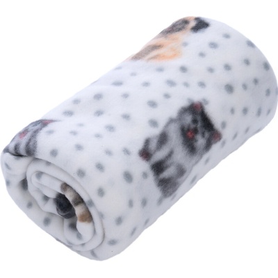zooplus Basics útulná deka Fleece Dogs Dots