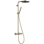 Hansgrohe Pulsify S Puro - Душ комплект с термостат, диаметър 26 cm, 1 струя, четкан бронз 24222140 (24222140)