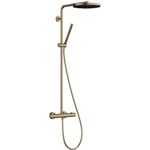 Hansgrohe Pulsify S Puro - Душ комплект с термостат, диаметър 26 cm, 1 струя, четкан бронз 24222140 (24222140)