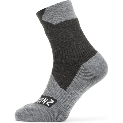 Sealskinz Nepromokavé ponožky WP All Weather Ankle černášedá
