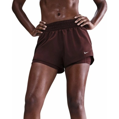 Nike dámske šortky Dri-Fit One 2-in-1 burgundy crush/reflective silver